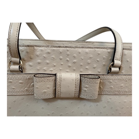 Brand New Luxurious Beige Leather Large Designer Tote Bag by Kate Spade - Picture 5 of 11